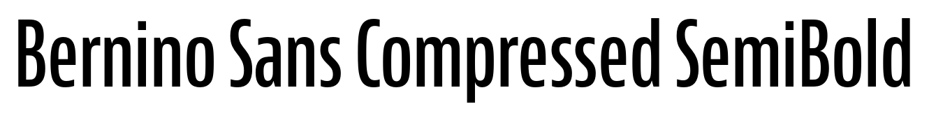 Bernino Sans Compressed SemiBold